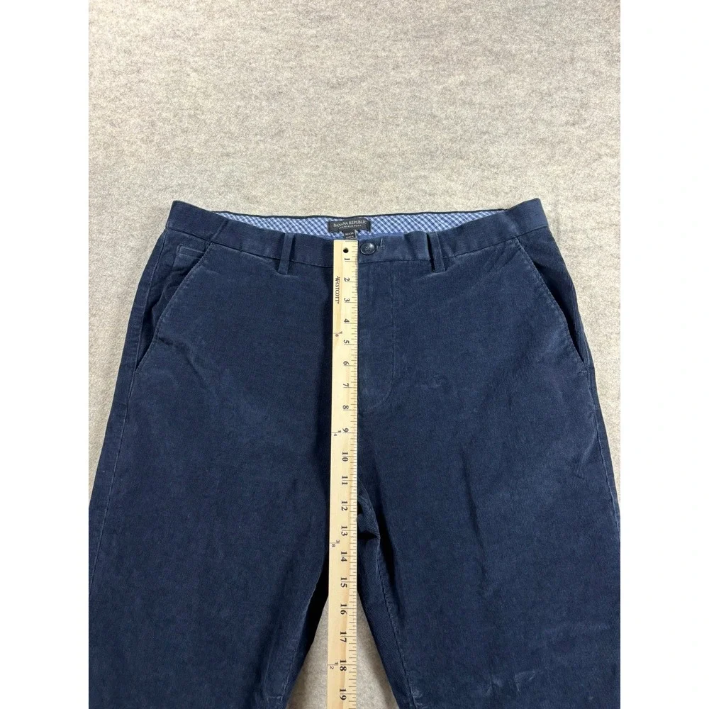 Banana Republic Kentfield Pant Mens 36x34 Navy Blue Corduroy Straight Trousers